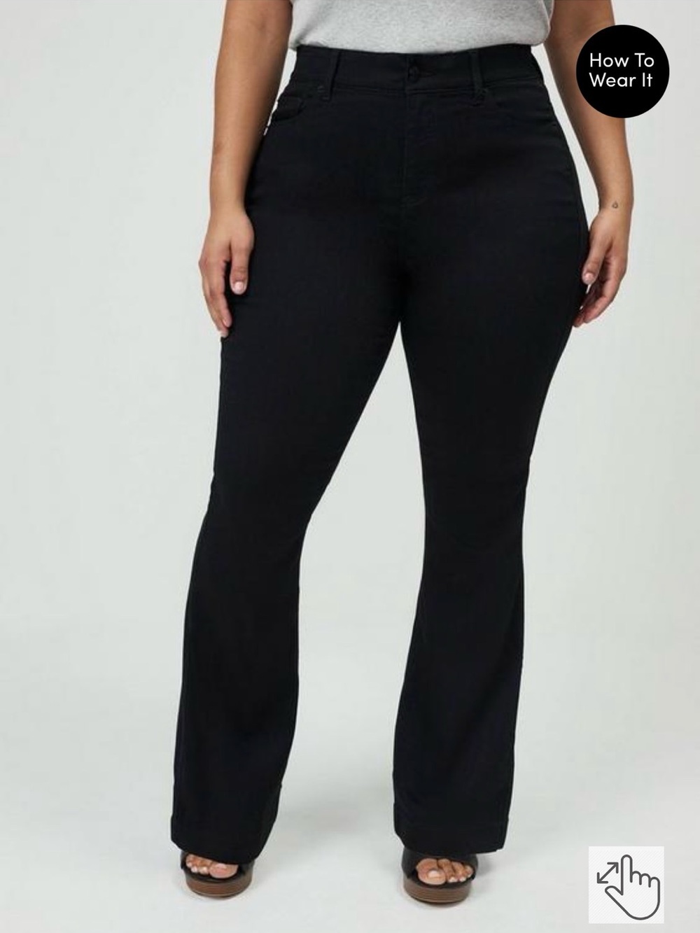 High-Rise Black Flared Jeans for Women